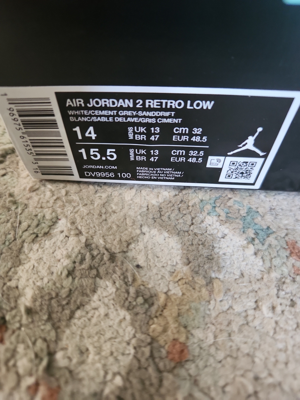 Size 14 - Air Jordan 2 Retro Low Python With Box - Picture 9 of 11